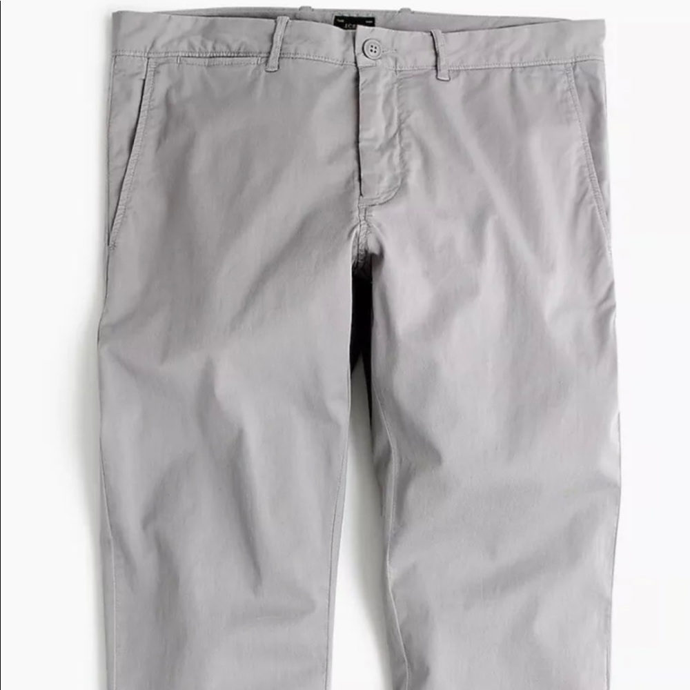 J Crew 484 Slim-fit lightweight garment-dyed stretch chino - grey 31x32